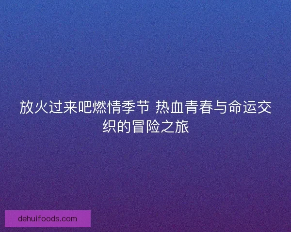 放火过来吧燃情季节 热血青春与命运交织的冒险之旅